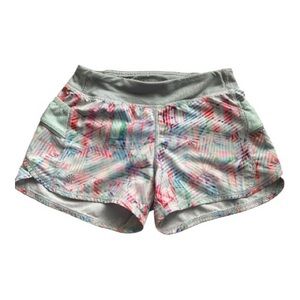 Athleta Girl Record Breaker shorts multi color print girls size 8/10